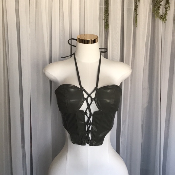 Faux Leather Corset Top - Picture 6 of 6